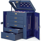 AKOZLIN 6-Tier Jewelry Box Organizer 5 Drawers Storage XLarge BlueBlue - Image 6