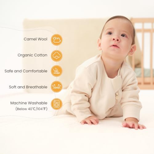 KaiyaBaby Organic Cotton Baby Sleep Sack, Long Sleeve 3.5 TOG, 0-6M - Image 2