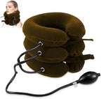 Jaximy Neck Stretcher, Cervical Traction Device, Neck Traction Device, Neck Pain Relief, Adjustable Inflatable Neck Brace & Neck Stretcher, Neck Decompression Home Use (Khaki Brown) by Jaximy