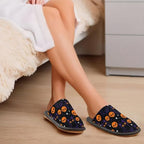 House Slide Slippers Halloween Skull Black - Image 2