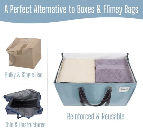 VENO 4 Pack Moving Bags (2 Black Heavy Duty Moving Bags + 2 Sky Blue Bags) - Image 5