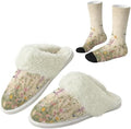 Fuzzy Slippers for Women Washable Cotton Slippers with Crew Socks by Unknown