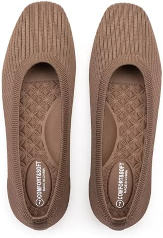 Frank Mully Women's Flats Square Toe Flats Comfortable Slip on Washable Ballet Flats Shoes for Women Dressy Work by FRANKMULLY