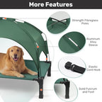 Heeyoo Elevated Dog Bed with Removable Canopy, Portable Dog Cot with Sun Protection Shade Tent, Raised Pet Cooling Cot Bed for Dogs, 42in - Image 5