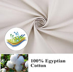 100% Egyptian Cotton King Size Pillow Protectors with Zipper Set of 4 - Image 3