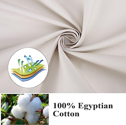 100% Egyptian Cotton Pillow Protectors Set of 4 King Size - Image 3