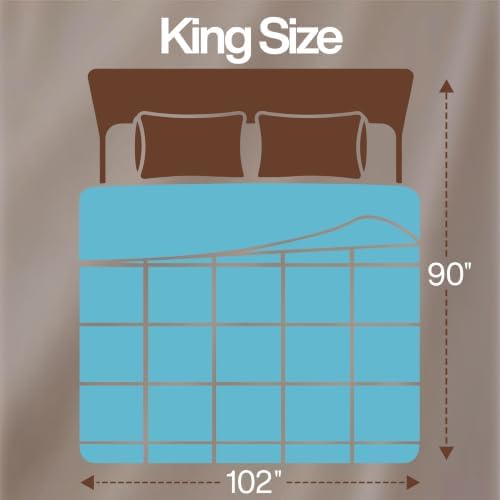 Utopia Bedding Comforter King Size, Duvet Insert, Aqua, 90 x 102 Inches - Image 2