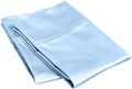 100% Pima Cotton Pillowcases – 800 Series, Ultra Soft & Cooling, Euro 26"x26", Set of 2 – Light Blue, Hotel Luxury Quality, Envelope Closure, Skin & Hair Friendly by Unknown