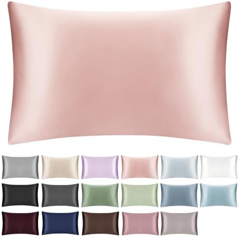 100% Mulberry Silk Toddler/Travel Pillowcase,Both Sides 19MM Silk Small Pillow Case with Hidden Zipper for Kids/Baby 1pc,Blush Pink,13"x18" by SILKTALE