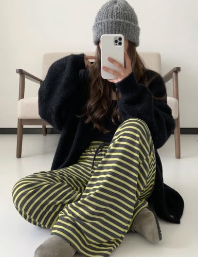 TARSE Women's Striped Barrel Pants Wide Leg Lounge Pants - Image 4