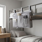Baoblaze Hanging Storage Organizer with Pockets | Adjustable, Bedside Pocket Organizer, Stable, for Dorm Room, Bedroom, Gray - Image 2