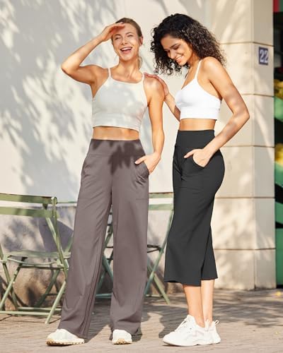 G4Free Yoga Pants for Women Wide Leg Pants with Pockets High Waisted - Image 2