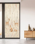 Window Privacy Film Frosted, Thanksgiving Fall Non-Adhesive Static Cling Window Tint, Farmhouse Deer Fox Orange Leaves Vines Insulated Windows Frosted Films for Living Room, 35.4 x 78.7 Inches - Image 5