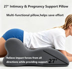 Adjustable Intimacy & Pregnancy Support Pillow - Ergonomic Foam Wedge Cushion for Back Pain, Sitting, Lying, Multi-Position with Removable Washable Cover (Light Gray) - Image 6