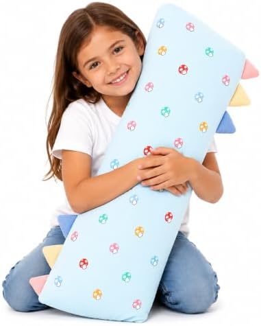 SnuggleBuddy – Self-Soothing Toddler Pillow with Pillowcase | Soft Breathable Viscose from Bamboo Kids Travel Pillow | Eczema-Friendly, Washable Sleep Companion (Ages 2-8) (Large) by LittleShroomie