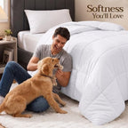 Utopia Bedding Twin Comforter, Duvet Insert, White, 64 x 88 Inches - Image 6