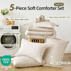 FUANNA Twin XL Comforter Set 5 PCS, Luxury Bed in a Bag Soft Bedding Sets - Image 4