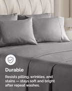 Standard Pillow Cases - 6 Pack Pillowcase Covers - 20" x 26" (Dark Grey) - Image 4