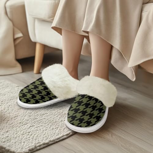 Cotton Slippers With Fluffy Edges House Slippers - Image 2