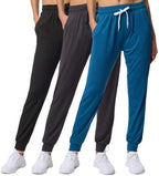 3 Pack Women's Joggers Sweatpants Lounge Pants Yoga Workout Pajama Pockets by RealEssentials