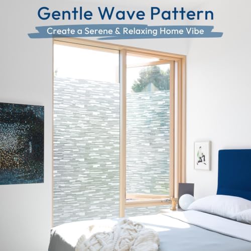 rabbitgoo Window Privacy Film, Static Cling, Frosted Silk, 35.4" x 118.1" - Image 2