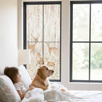Window Privacy Film Frosted, Thanksgiving Static Cling Door Window Covering, Fall Deer Fox Animals Orange Leaves Vines UV Blocking Windows Film for Office, Hotel, Bedroom, 29.5 x 78.7 Inches - Image 2