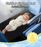Toddler Airplane Bed, Airplane Bed for Toddler, Velvet Black - Image 3