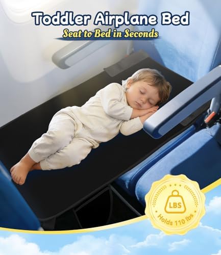 Toddler Airplane Bed, Airplane Bed for Toddler, Velvet Black - Image 3