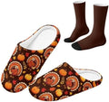 Jeiento Fuzzy Slippers and Sock Set Women's Warm Cozy Memory Foam House Shoes Soft Slip-on Slides by Jeiento