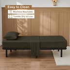 ARlinen 4 PCs Cot Sheets Sets 33" X 75", Egyptian Cotton Fitted Mattress Fits Upto 4"-8" Deep Perfect for Narrow Twin/RV Bunk/Guest Bed Replacement/Camping, Dark Grey - Image 5