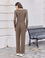 Ekouaer Two Piece Sets for Women Fall Lounge Sets Casual Matching Outfits - Image 2