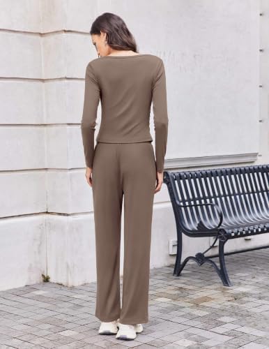 Ekouaer Two Piece Sets for Women Fall Lounge Sets Casual Matching Outfits - Image 2