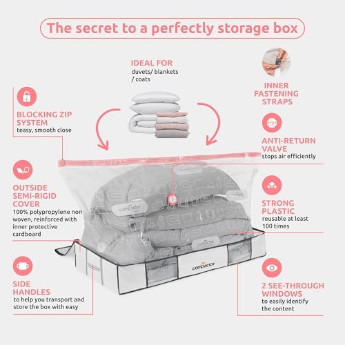 Compactor XL Vacuum Storage Bag & Semi-Rigid Box, Closet Organizer, 190L - Image 6