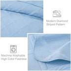 Exclusivo Mezcla 3-Piece Soft Quilts Queen Size Bedding Set, Sky Blue - Image 3