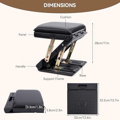 Car Foot Rest, Foldable Non-Slip Footstool with Removable Cushion, Portable Travel and Adjustable Under Desk Foot Rest for Office Chair, Ergonomic Support - Image 4