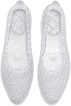Jelly Flats for Women Jelly Sandals Low Heel Jellies Shoes Clear Pumps - Image 4