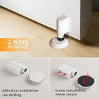 2 Pack Magnetic Door Stopper, Retractable Magnet Floor Door Stop with 0.4 in (10mm) Extension Base, Adhesive Door Magnetic Catch, Door Holder for Gaps Up to 1.4 in (35mm), White WT-2 - Image 5