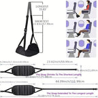 Foot Hammock for Plane Travel Portable Airplane Footrest Adjustable Height Foot Rest Travel Accessories Footrests Hammock to Relax Your Feet for - Image 4