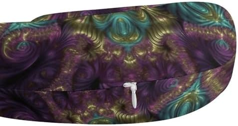 U Shape Travel Pillow Fractal Art Portable Neck Pillows Memory Foam Head and Neck Support Headrest Pillow for Airplane Sleeping - Image 4