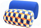 Bookishbunny 2pcs Micro Bead Microbead Roll Pillow Cushion for Bed Back Neck Head Body Support, 13" x 7", Various Designs (Blue+BlueOrange) by Bookishbunny