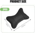 2 Pack Car Neck Pillow for Ford Ranger 2005-2009, PU Leather Breathable Neck Support, Car Headrest for Most Cars, Soft Head Cushion for Driving, Travel, Home and Office, Orange - Image 3