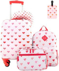 Travelers Club 5 Piece Kids' Luggage Set, Hearts by TravelersClub