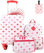 Travelers Club 5 Piece Kids' Luggage Set, Hearts by TravelersClub