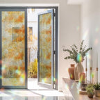 Orange Fall Ombre Window Privacy Film Rainbow Static Cling Stain Glass Window Film for Glass Door, Decorative Heat Blocking Sunroof Decal Sticker for Car 23.6"x78.7" Watercolor Abstract Oil Painting - Image 3
