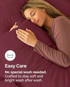 Standard Pillow Cases - 8 Pack Pillowcase Covers - 20" x 26" (Burgundy) - Image 6