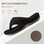 BCSTUDIO Women's Orthopedic Flip Flop Fuzzy Slippers with Arch Support - Image 6