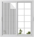 Window Privacy Film Frosted, Grey Striped Static Cling Door Window Covering, Modern Farmhouse Vertical Stripes UV Blocking Windows Film for Office, Hotel, Bedroom, 29.5 x 78.7 Inches by Unknown