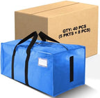 HOMESURE Supports 200lbs Heavy Duty Moving Bags - Strong Zipper & Wrap-Around Handles - Water-Resistant Storage Totes, Durable Alternative to Moving Boxes - 40 Pack - Sky Blue by testVendor01-gamma