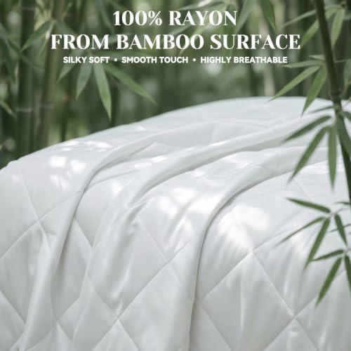 Waterproof Pillow Protector, Bamboo Quilted Zipper, Standard (Pack of 4) - Image 2