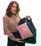BlueHills Soft 2 Pack Travel Blankets Mini Set of 2 - Premium Airplane Travel Essential Flight Blanket Throw in a case with Strap Compact for Car Plane Travel Gift – Gray and Pink. - Image 4